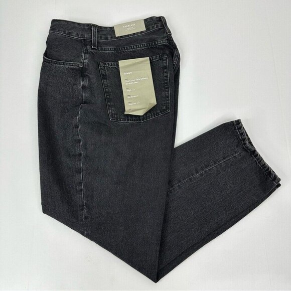 Everlane Women’s NWT Washed Black The Curvy 90's Cheeky Minimalist Jean‎ W33/L28 - Picture 2 of 11